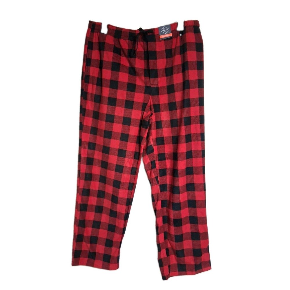 NWT Men's St. John's Bay Red Buffalo Fleece Sleep Pants Size XL